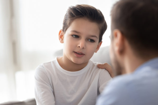 Children Substance Abuse kid parent talking