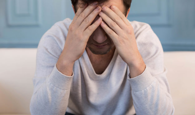 Triggers of Relapse stressed man